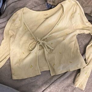 Pineapple crop over shirt